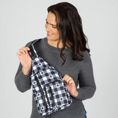 Paw Print Sling Backpack