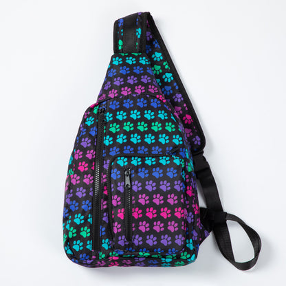 Paw Print Sling Backpack