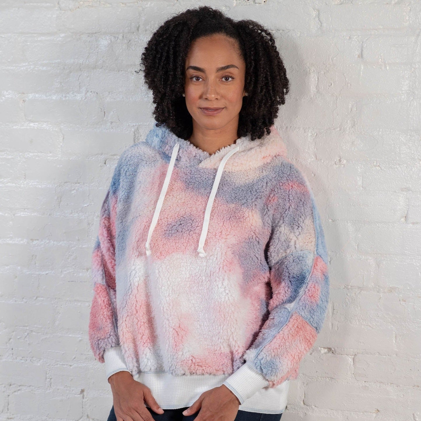 Tie-Dye Sherpa Fleece Hoodie