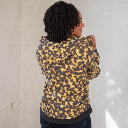 Leopard Print Hooded Sweatshirt