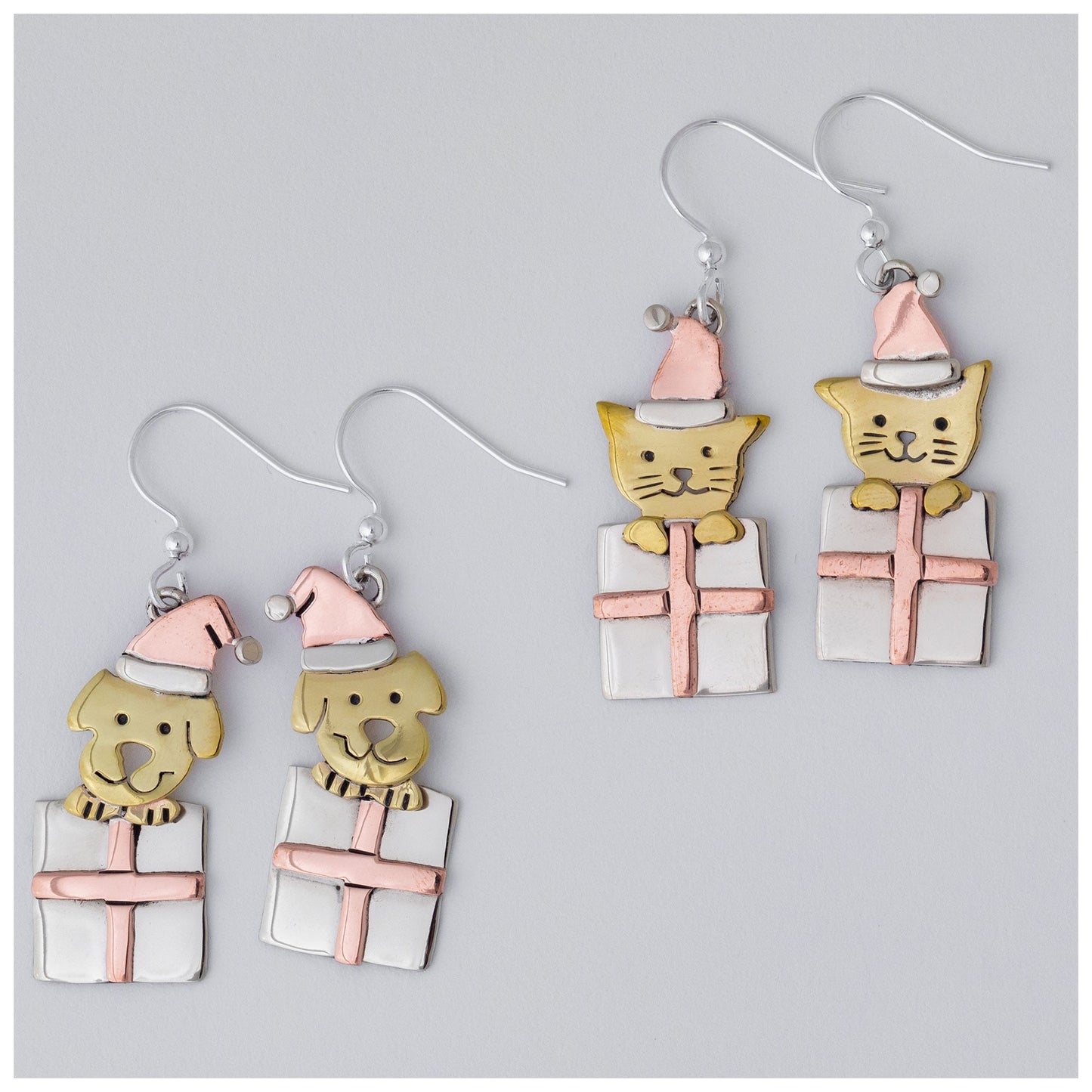 Christmas Gift Pet Mixed Metal Earrings