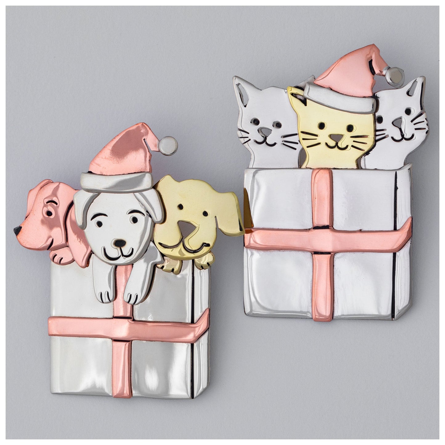 Holiday Gift Pet Lover Mixed Metal Pin