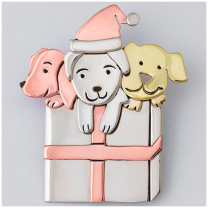 Holiday Gift Pet Lover Mixed Metal Pin