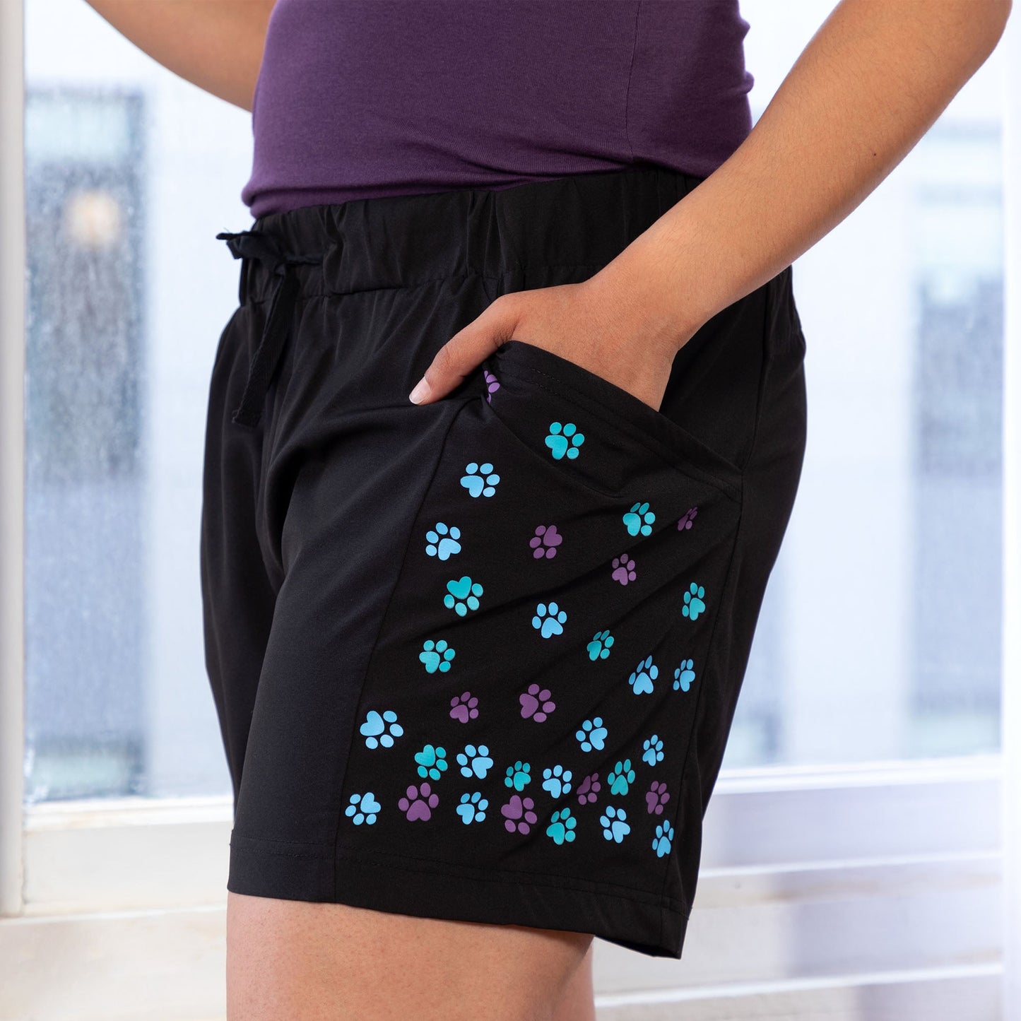 Raining Paws Stretch Shorts