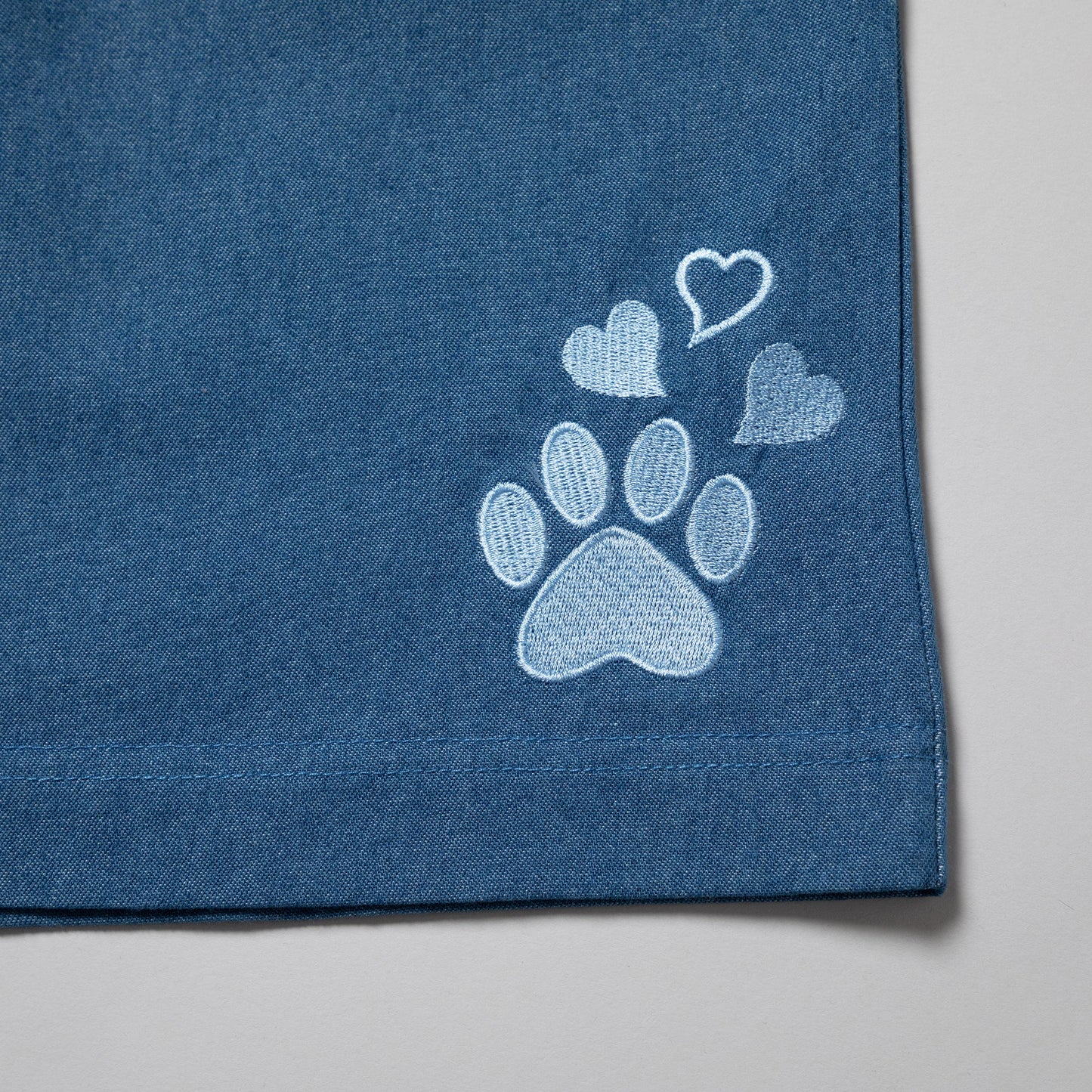 Women's Paw Print Denim Shorts