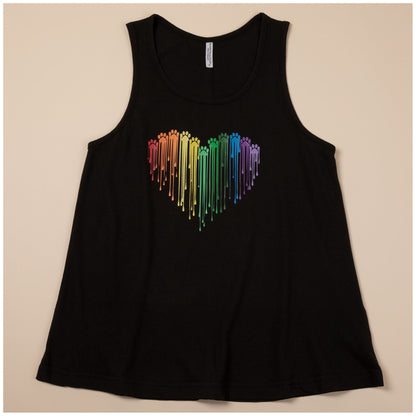 Rainbow Love Paw Tank Top