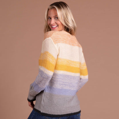 Colorful Stripes Pullover V-Neck Sweater