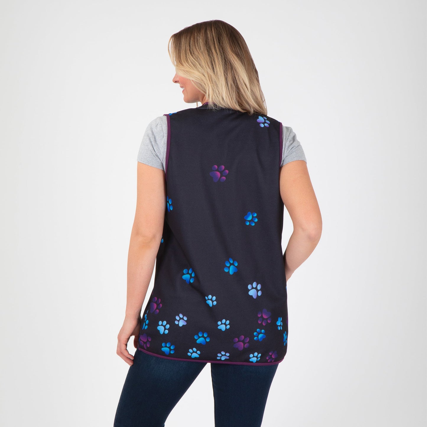 Paw Print Thick Knit Vest