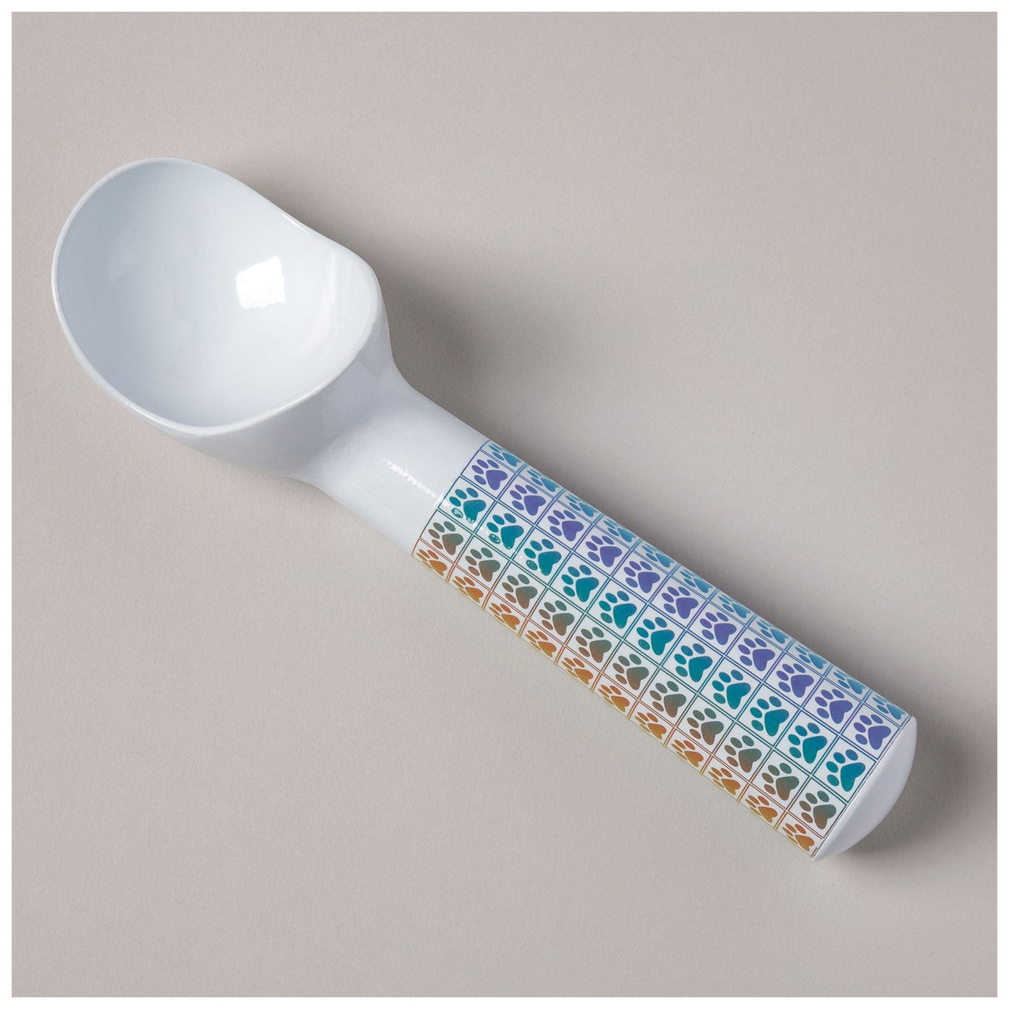 Vibrant Paw Pattern Ice Cream Scoop