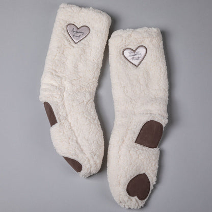 Sweet Sentiments Sherpa Fleece Slipper Socks