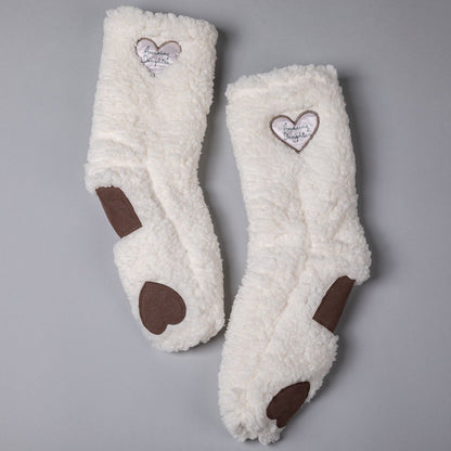 Sweet Sentiments Sherpa Fleece Slipper Socks