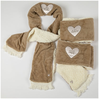 Sweet Sentiments Reversible Sherpa Pocket Scarf