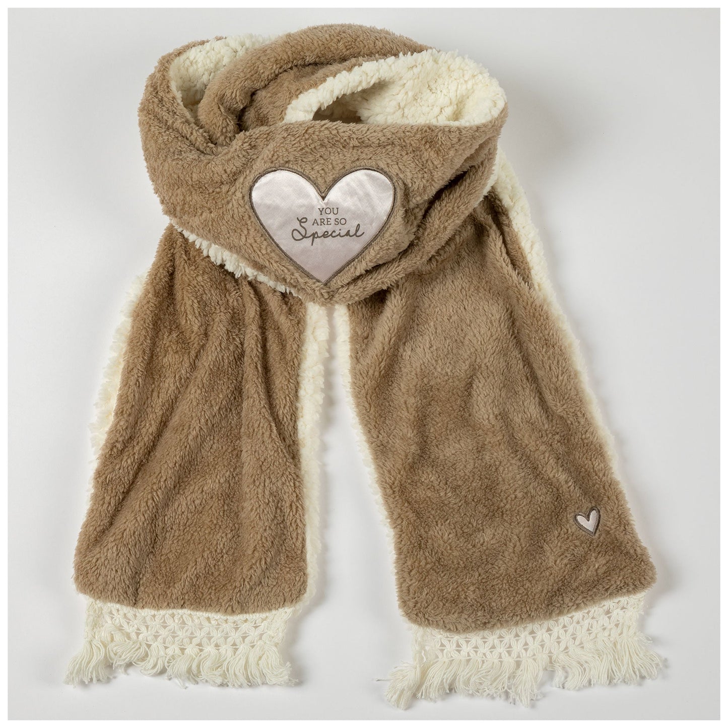 Sweet Sentiments Reversible Sherpa Pocket Scarf