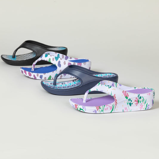 Paw Print Wedge Flip Flops