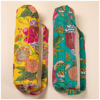 Recycled Kantha Yoga Mat Bag