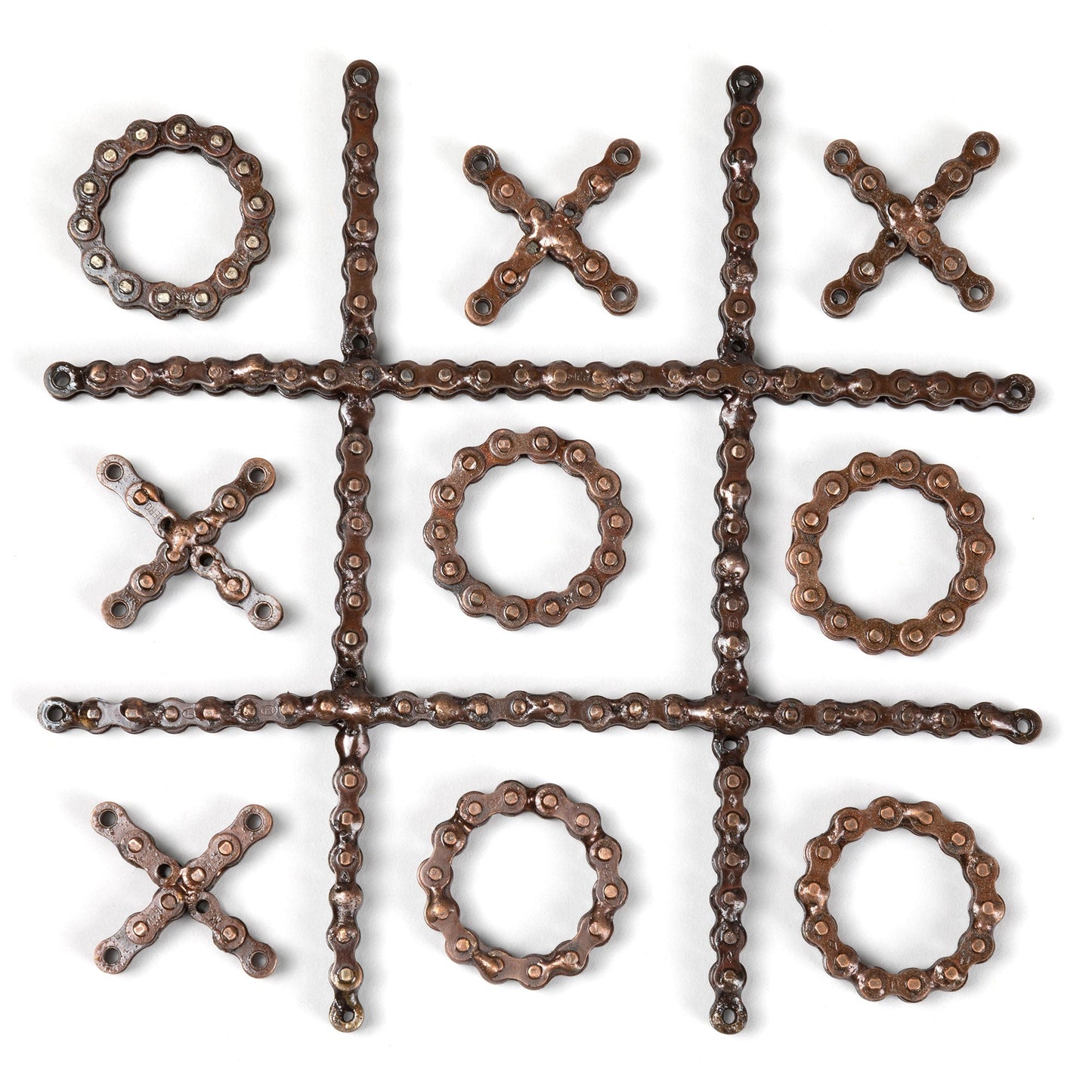 Recycled Bike Gear Tic-Tac-Toe Set