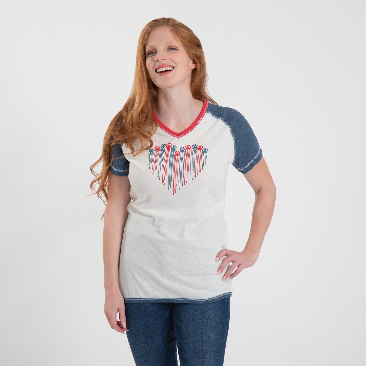 Patriotic Paw Raglan Tee