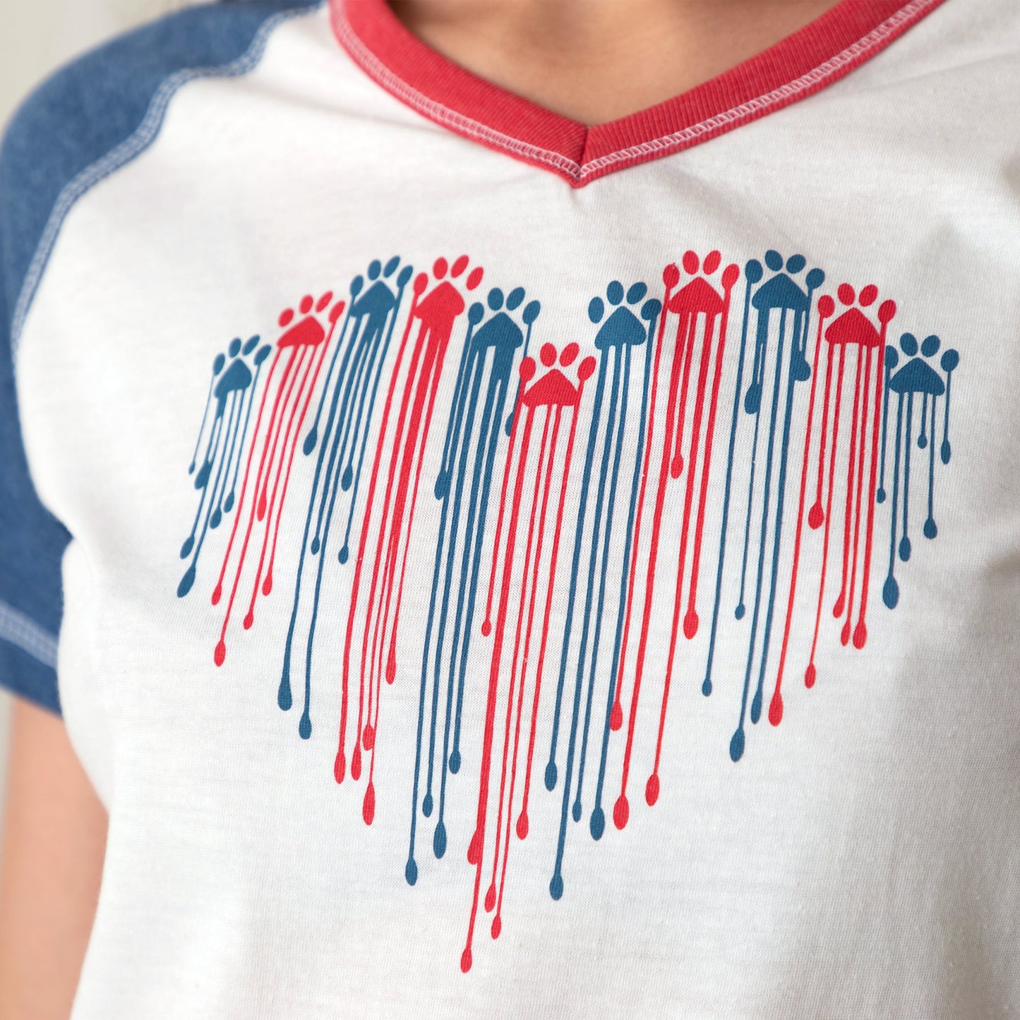 Patriotic Paw Raglan Tee