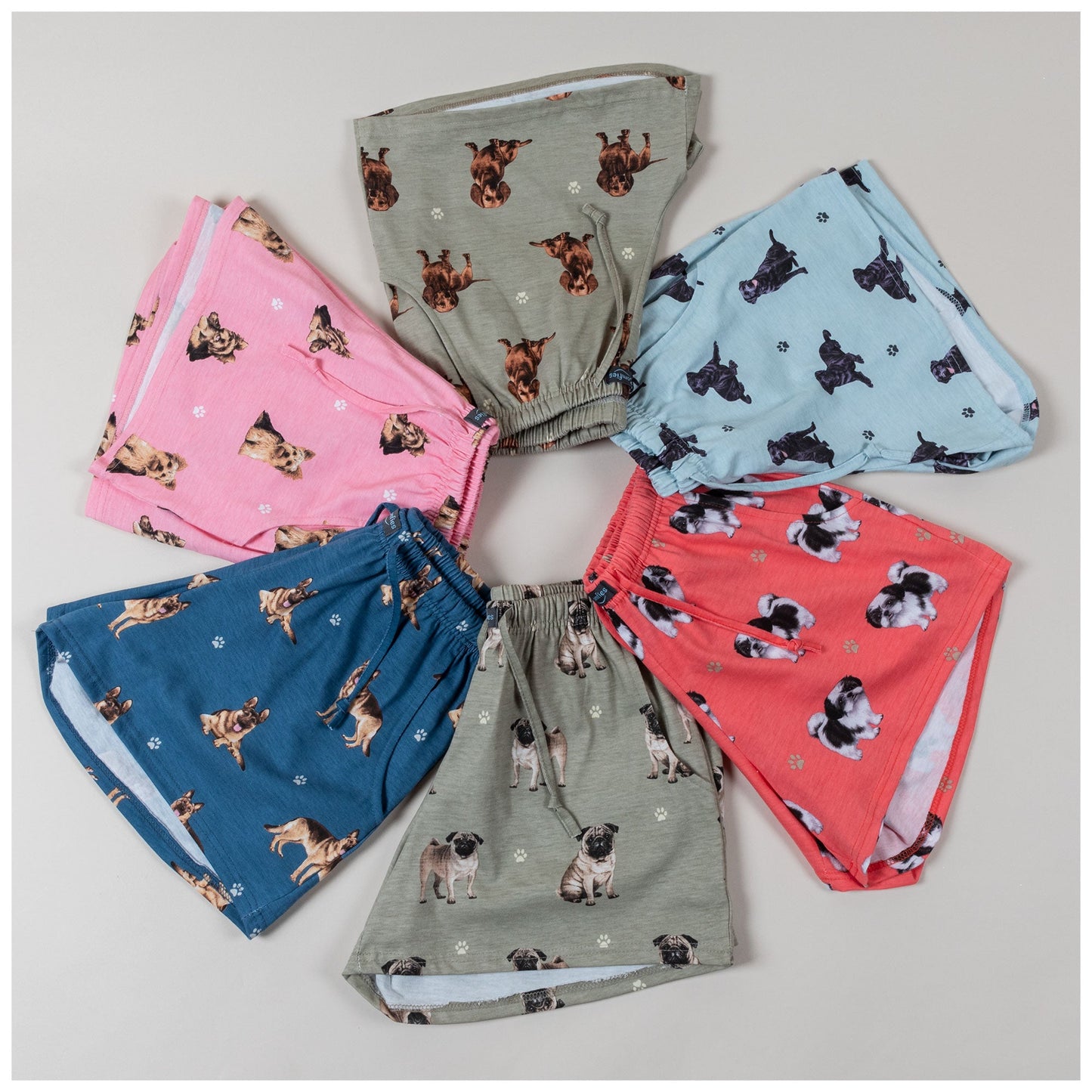 Dog Breed Lounge Shorts