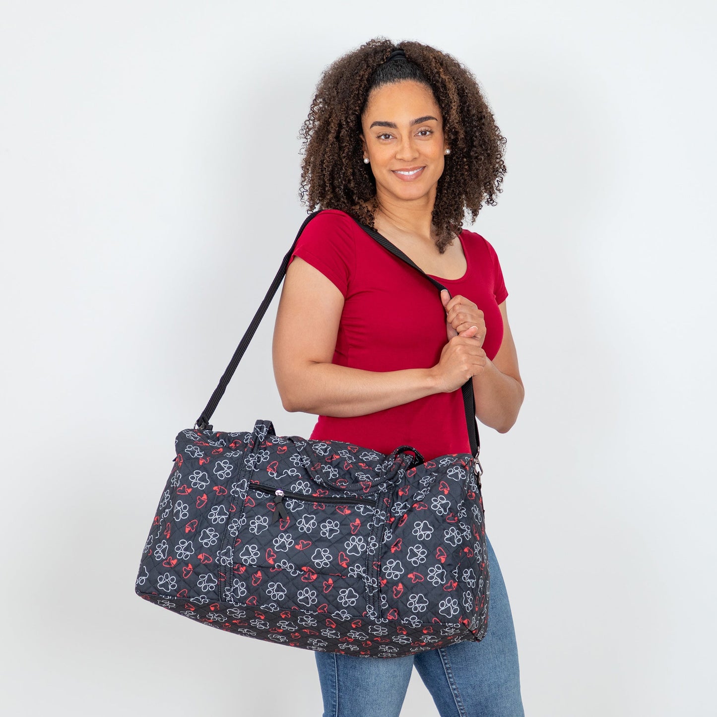 Love of Paws Quilted Duffel Bag