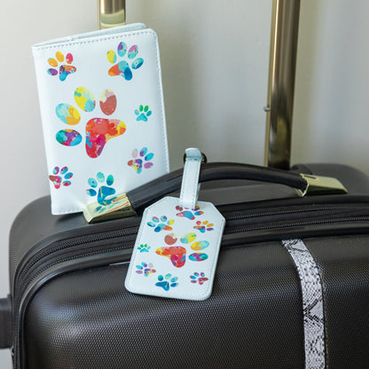 Pawsitively Time to Travel Luggage Tag & Passport Holder