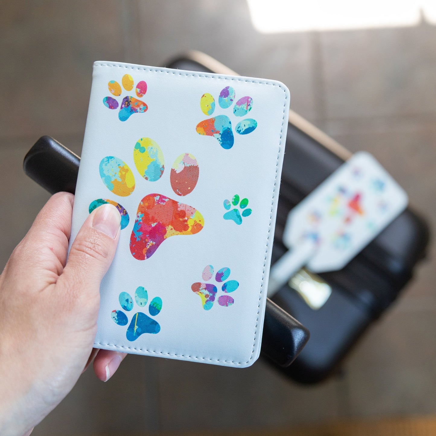 Pawsitively Time to Travel Luggage Tag & Passport Holder