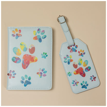 Pawsitively Time to Travel Luggage Tag & Passport Holder