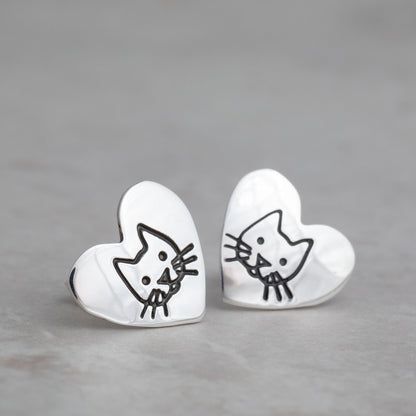 You Have My Heart Sterling Post Earrings