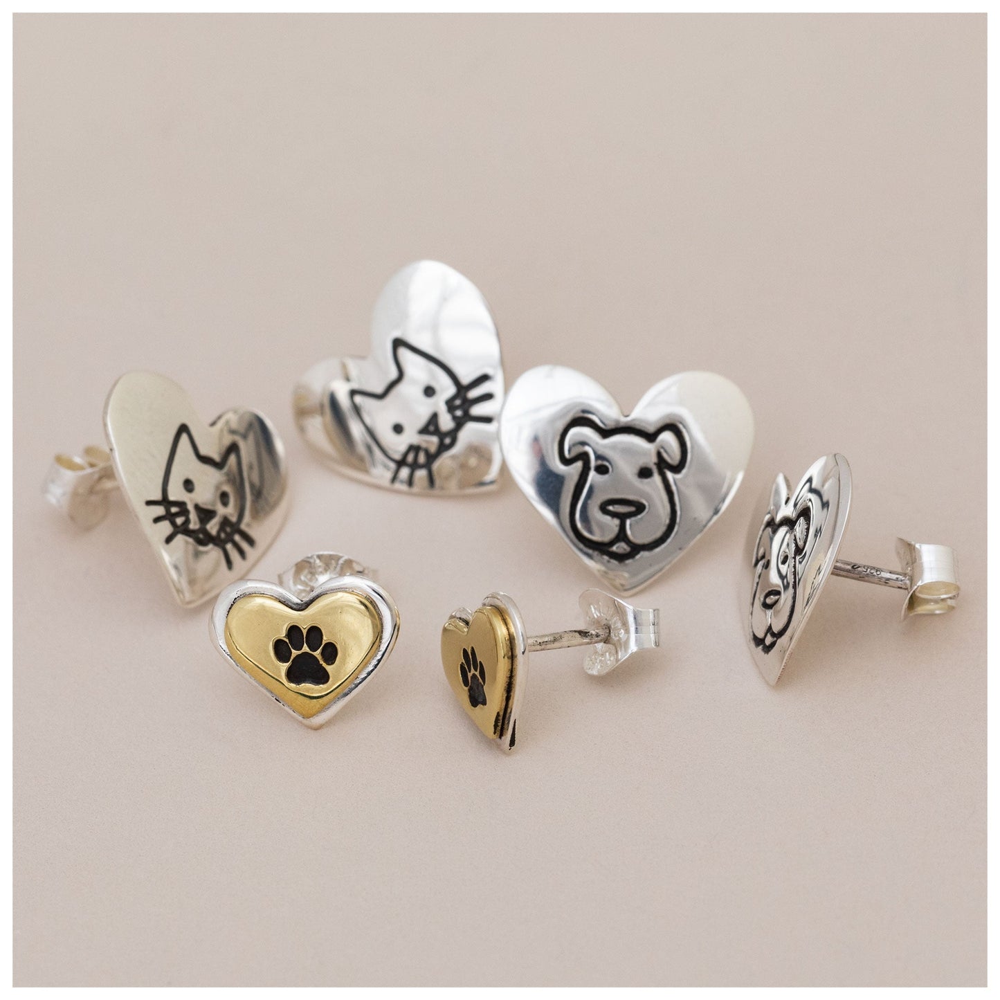 You Have My Heart Sterling Post Earrings