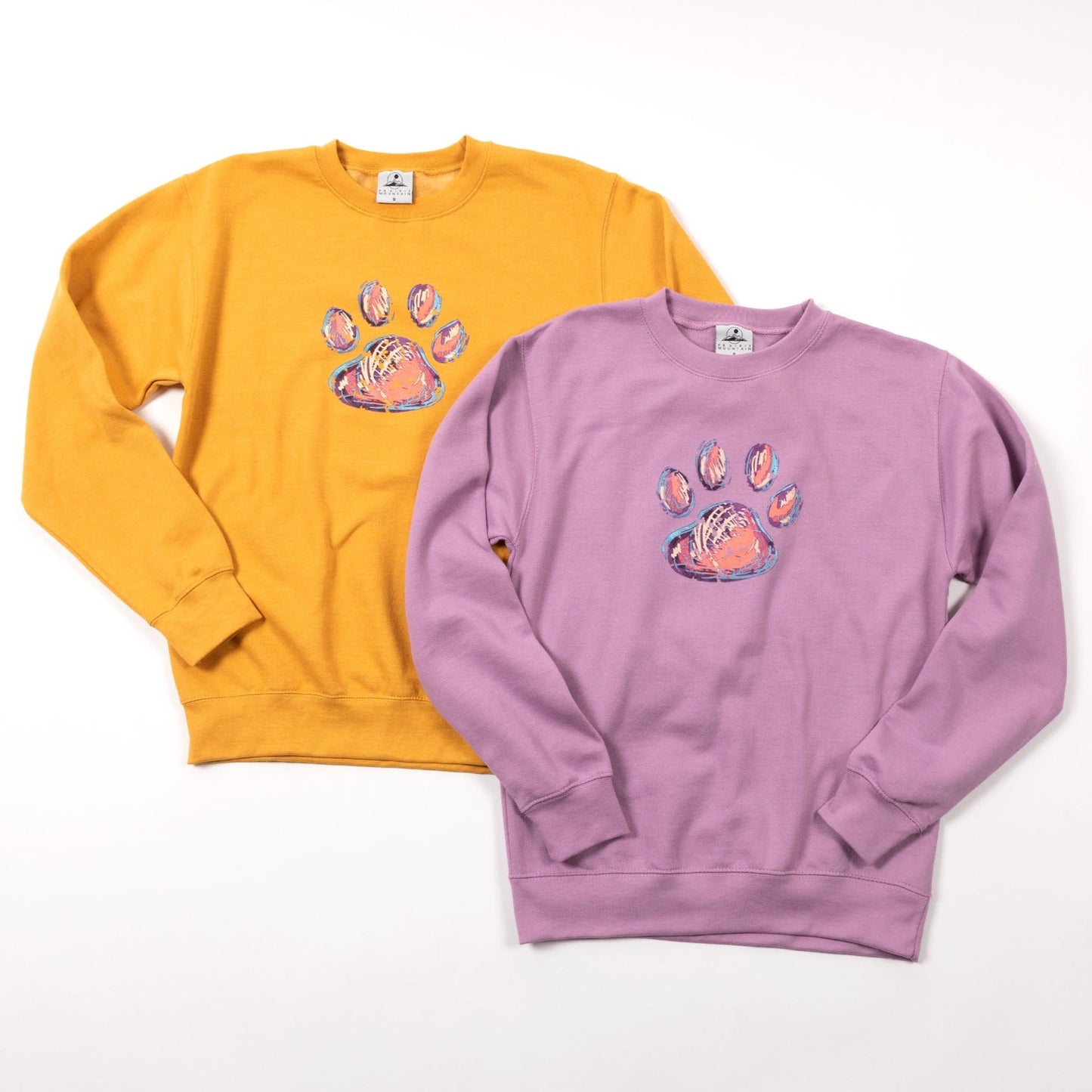 Mixed Media Paw Crewneck Sweatshirt