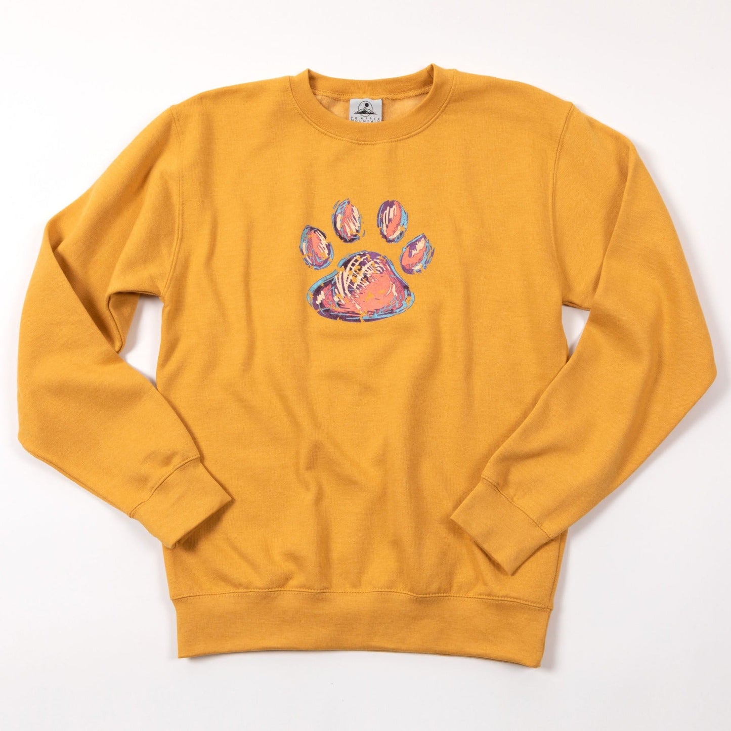 Mixed Media Paw Crewneck Sweatshirt