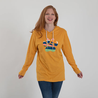 Sunny Paw Hooded Long Sleeve Tee