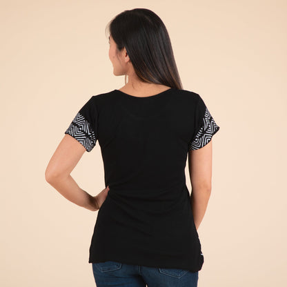 Black Paw Print Short Sleeve Tee