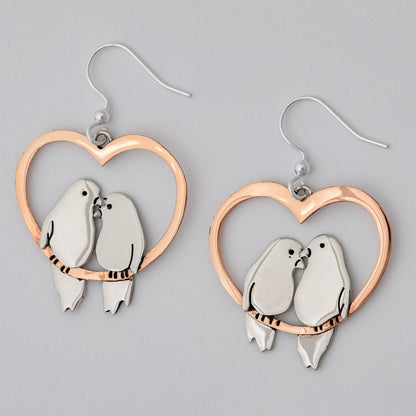 Lovebirds Mixed Metal Earrings