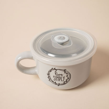 Live Simply Souper Mug with Lid