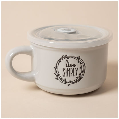 Live Simply Souper Mug with Lid