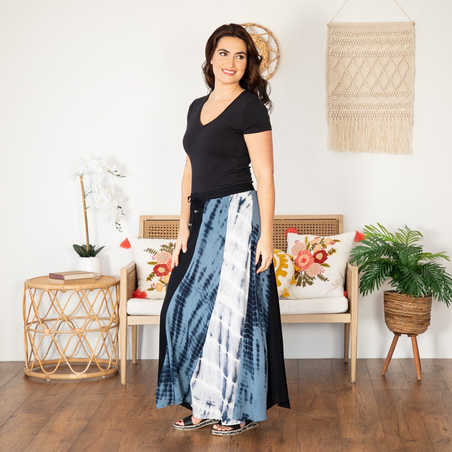 Twisted Maxi Tie-Dye Skirt