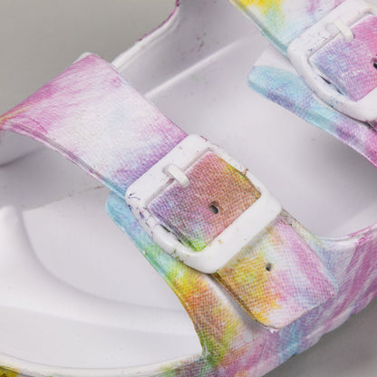 Women's Tie-Dye Double Buckle Slide Sandals