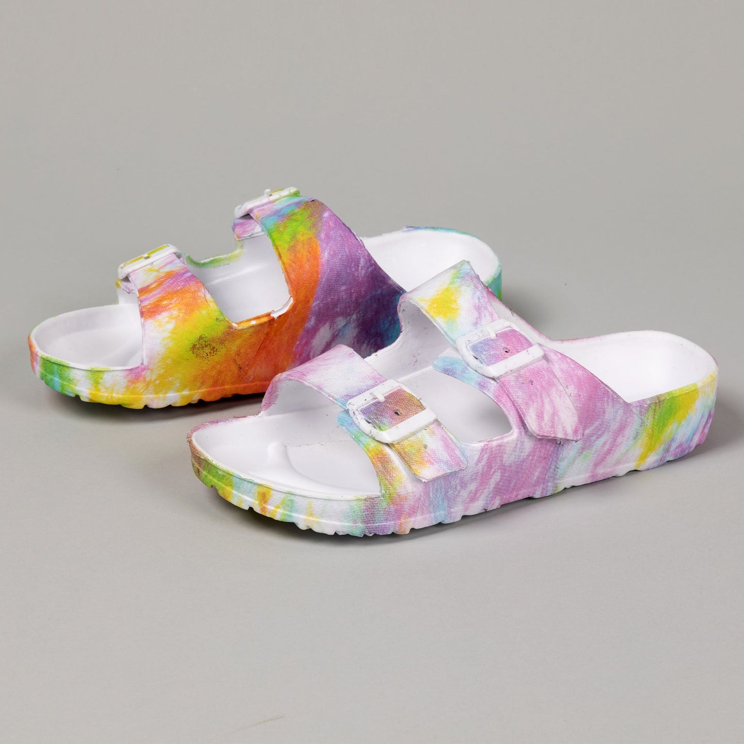 Women's Tie-Dye Double Buckle Slide Sandals