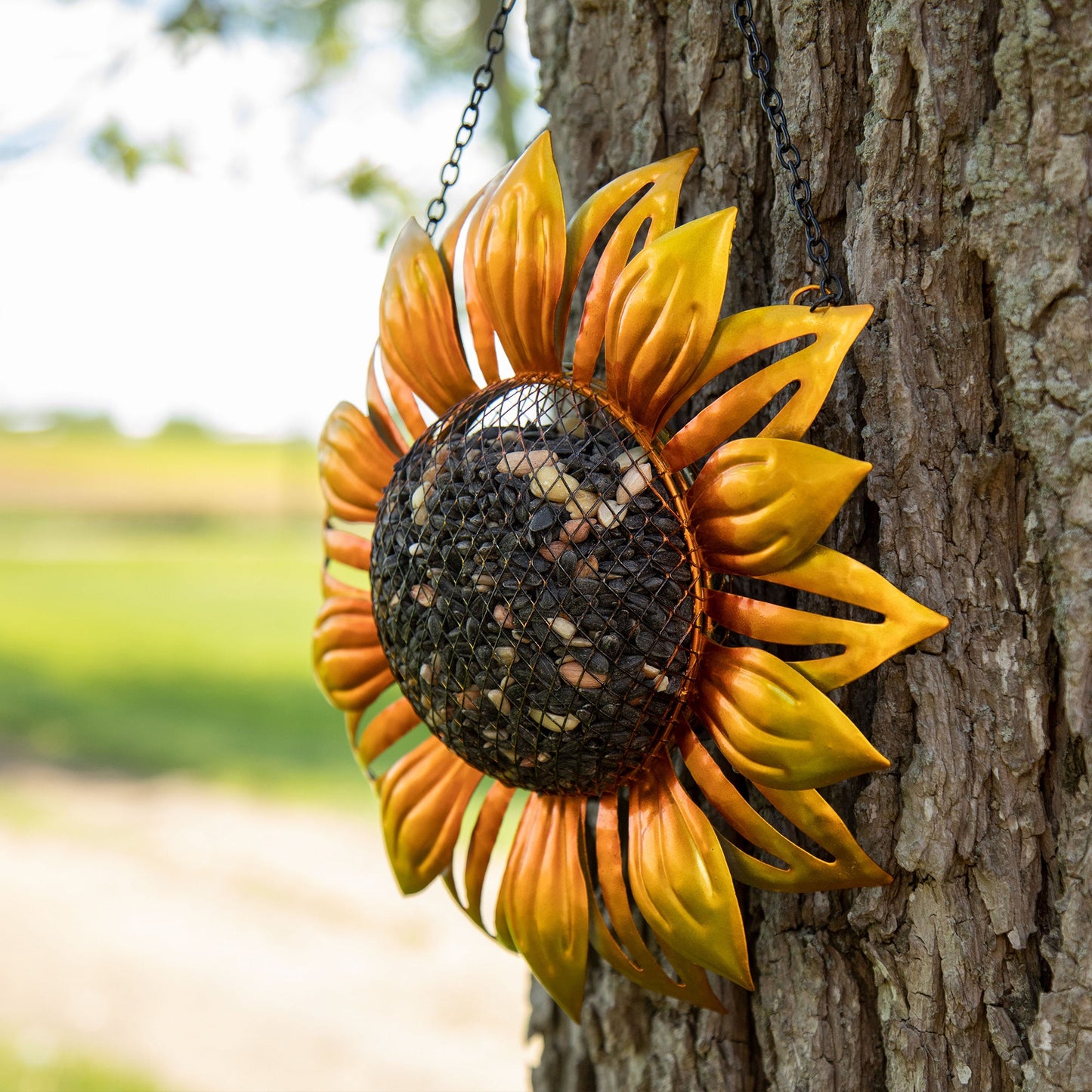 Hanging Sunflower Mesh Bird Feeder