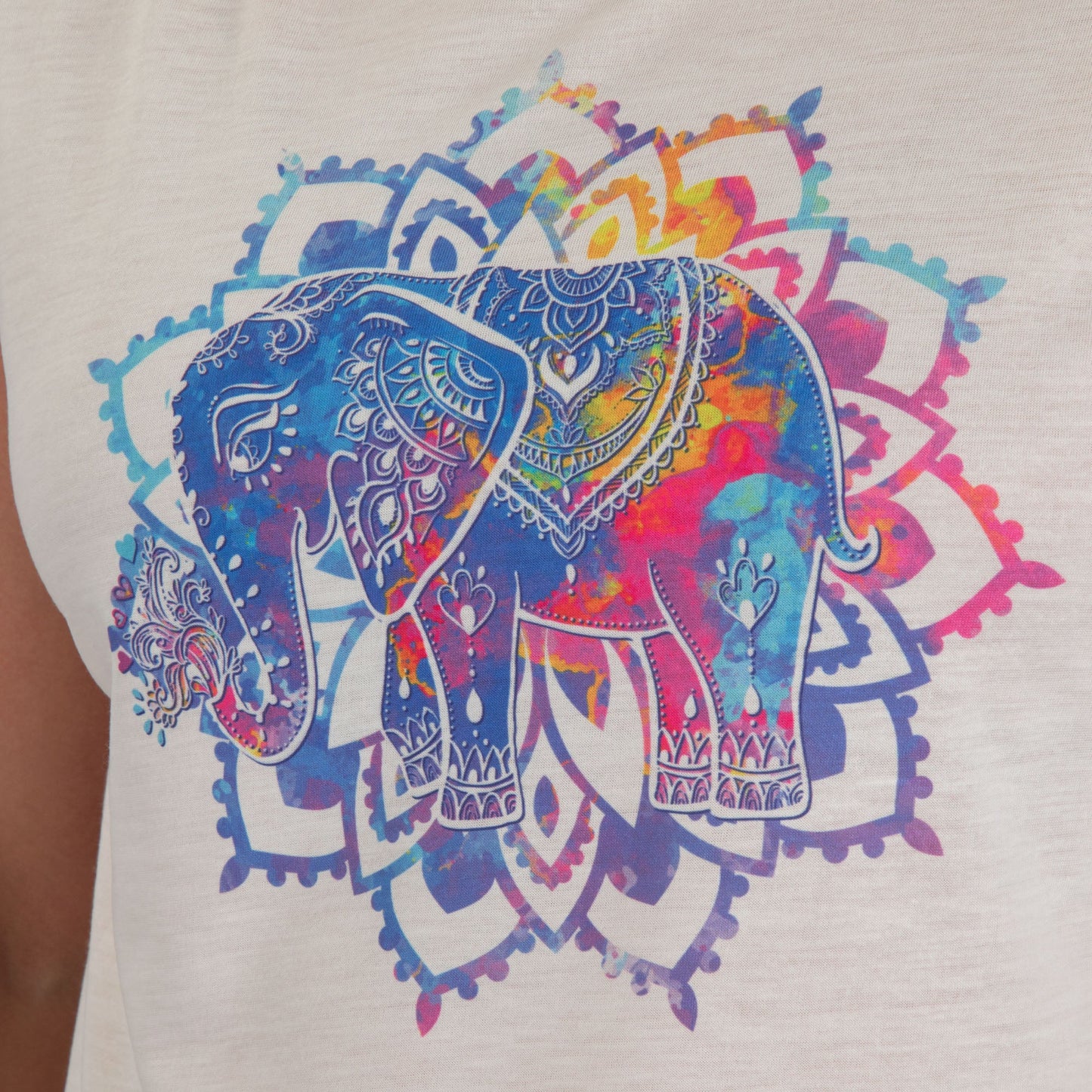 Mandala Elephant Dolman Tee