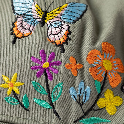 Floral Garden Embroidered Cap