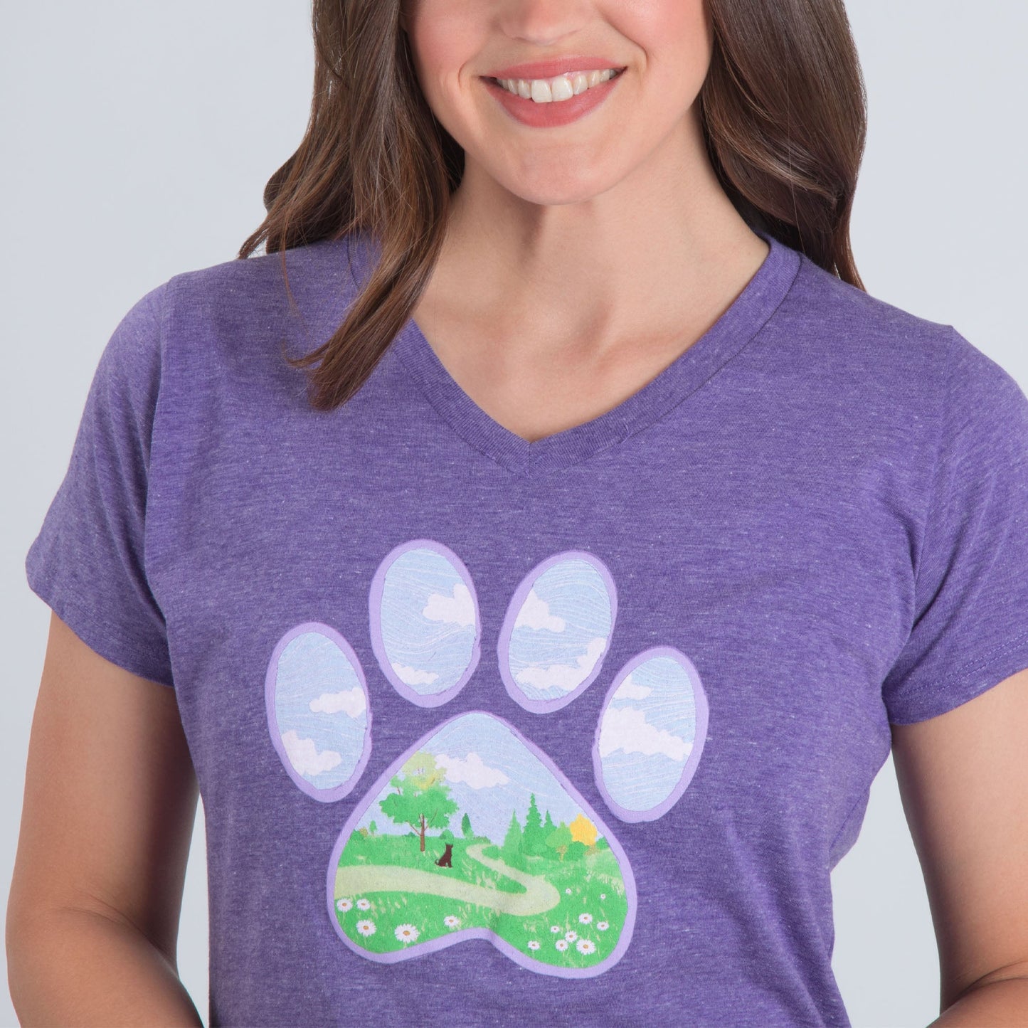 Paw Park Scene V-Neck Tee