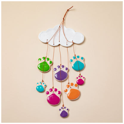 It's Raining Paws Ceramic Wind Chime