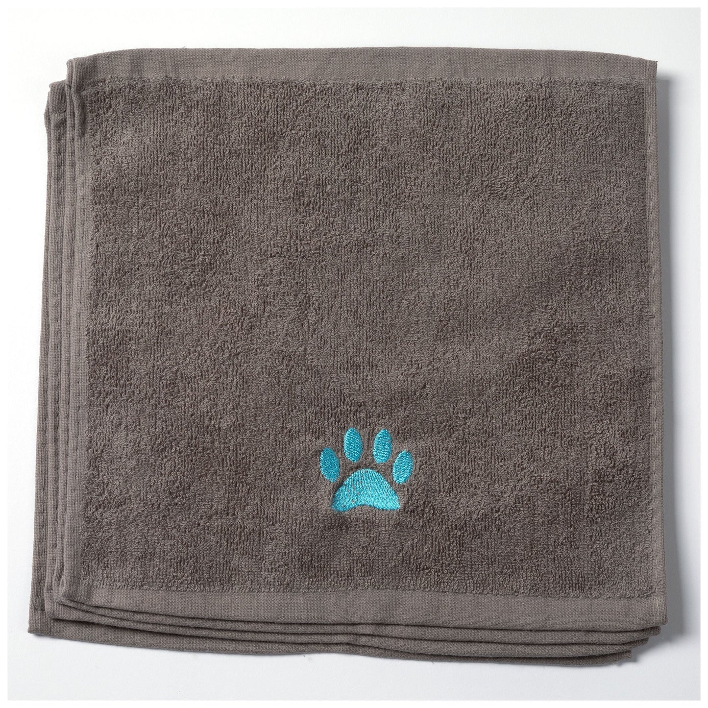 Embroidered Paw Wash Cloth - Set of 4