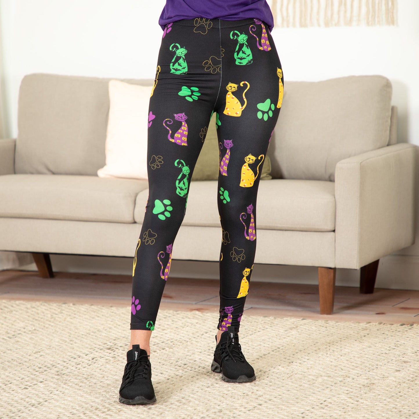 Pawsitively Comfy Halloween Leggings