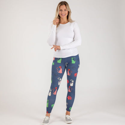 Pawsitively Comfy Holiday Pets Leggings