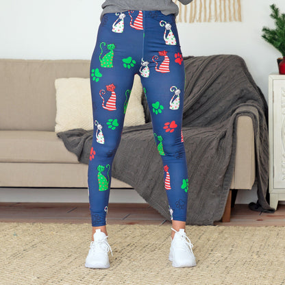 Pawsitively Comfy Holiday Pets Leggings