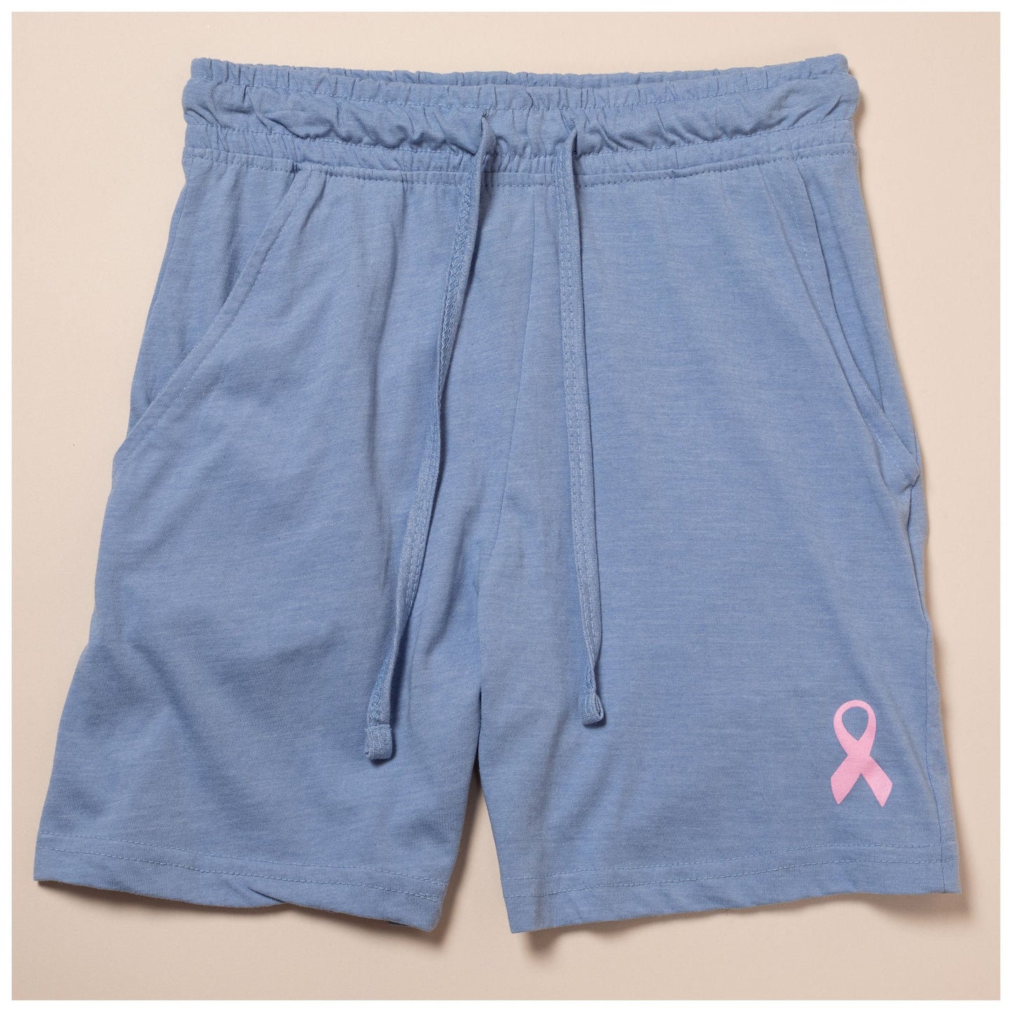 Women's Pink Ribbon Drawstring Shorts