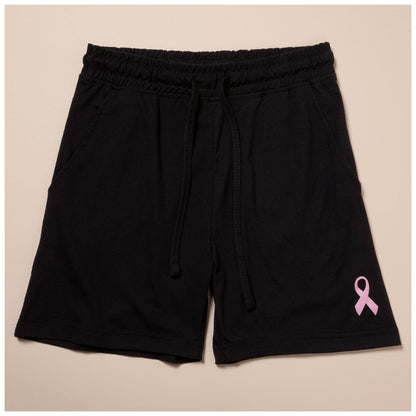 Women's Pink Ribbon Drawstring Shorts